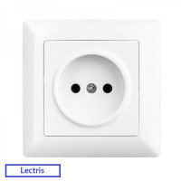 Lectris  розетка одинарная белая LCI011